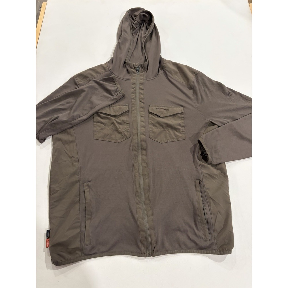 Craghoppers NosiLife Chima Jacket Mens Insect Shield Brown XXL Gorpcore Hooded